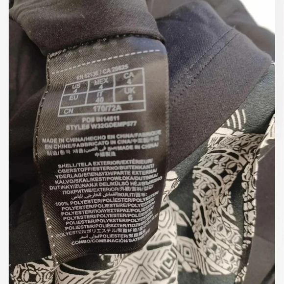 Guess Sleeveless Halter Hi Lo Black & White  Dress Size 4 - Picture 9 of 11